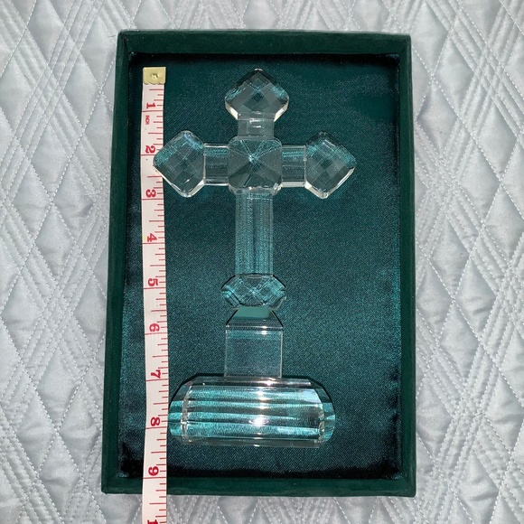 NIB St. Nicholas Square 8" Tall Crystal Cross, Clear. Religious. Prayer. - Picture 8 of 15